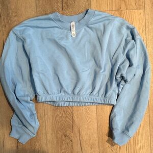 ALO Yoga Light Blue Cropped Sweatshirt